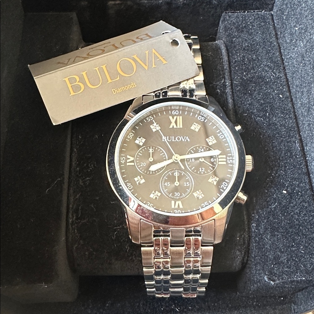 Bulova Men’s Classic Diamond Stainless Steel 40mm Watch